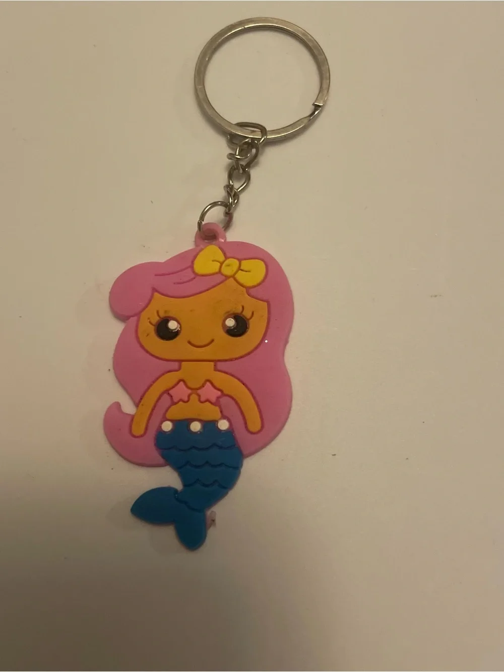 Pink Mermaid Keychain Cute PVC Charm bag tag ocean beach